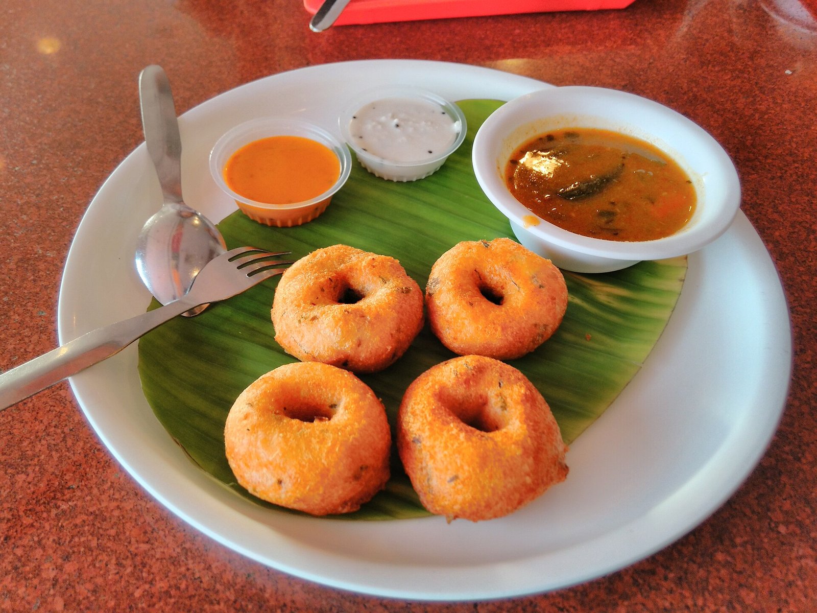 Medu Vada with Sambar at Dhaba Malta — South Indian breakfast classics