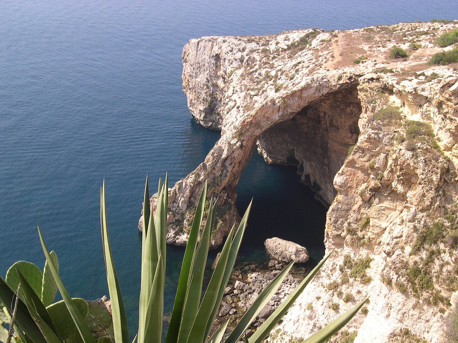 Blue Grotto sea caves and natural arch near Wied iz-Zurrieq, Malta