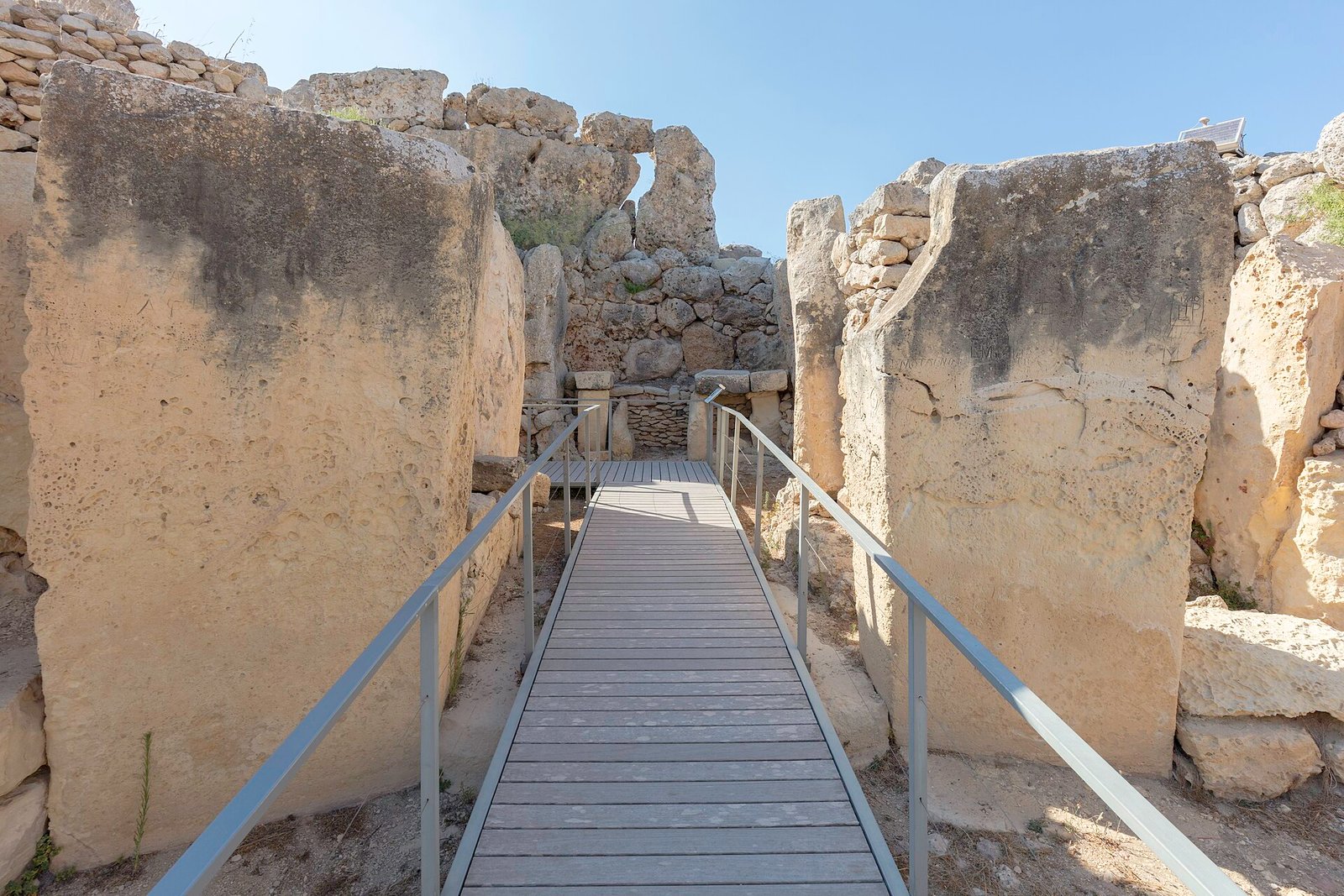 Ġgantija Temples entrance passage, Gozo, Malta