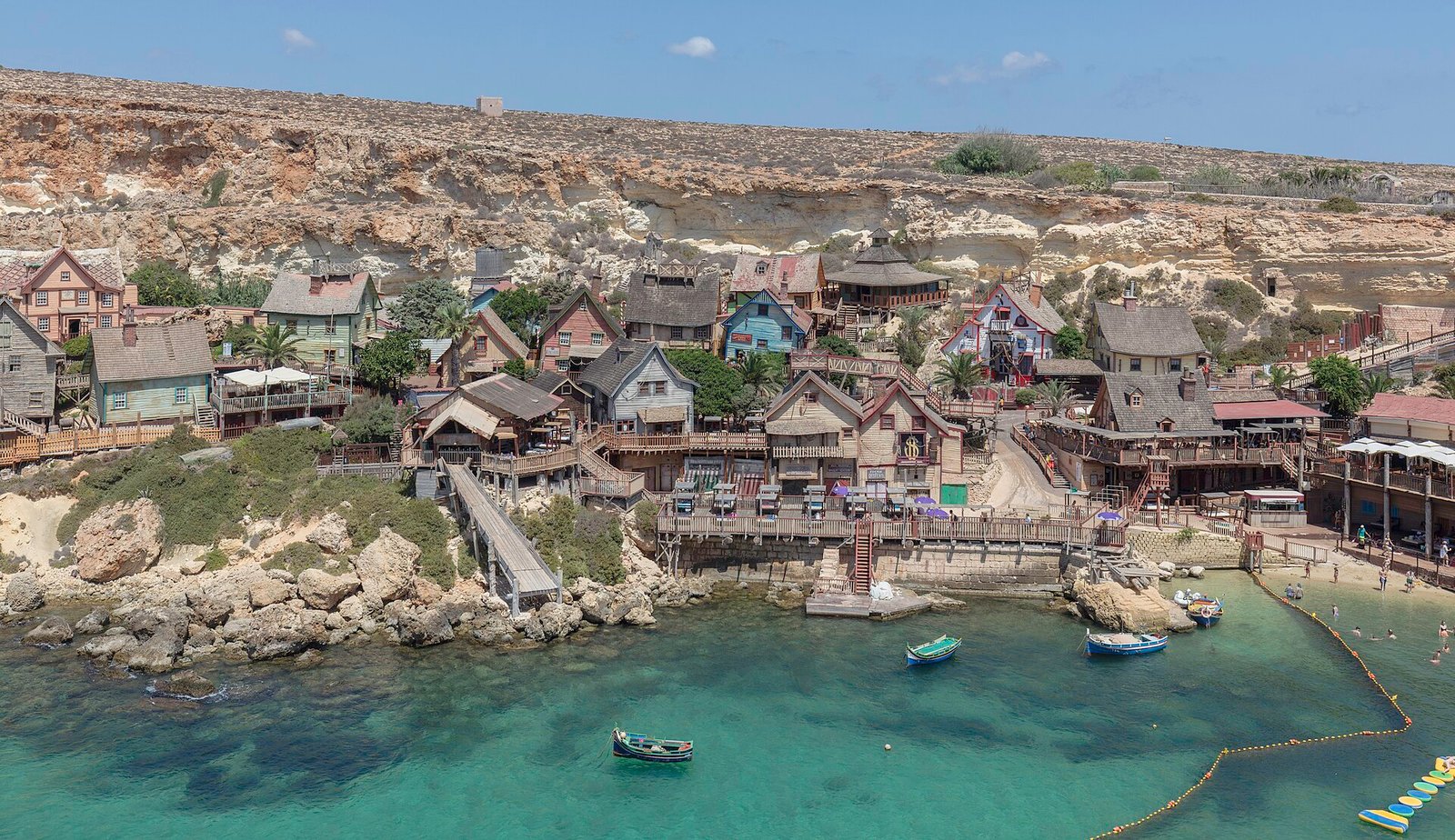 Popeye Village film set at Anchor Bay, Malta